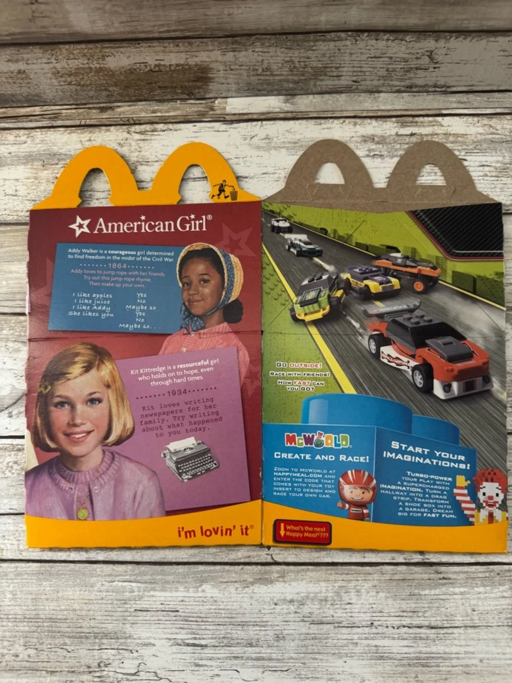 McDonald's 2009 Happy Meal 3 Different Boxes & 2004 Stepometer In Package